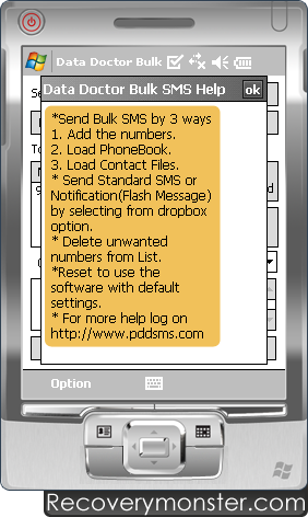 Bulk SMS Software for Pocket PC devices