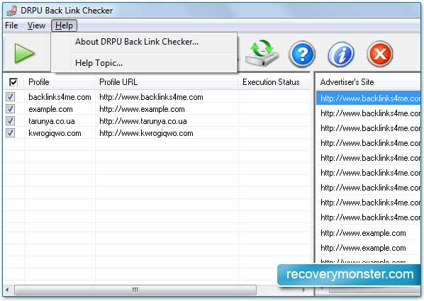 Screenshot of Free Backlink Checker