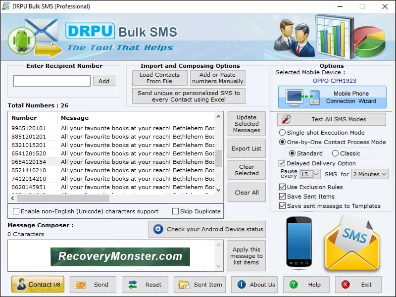 Screenshot of Download GSM Bulk SMS Software