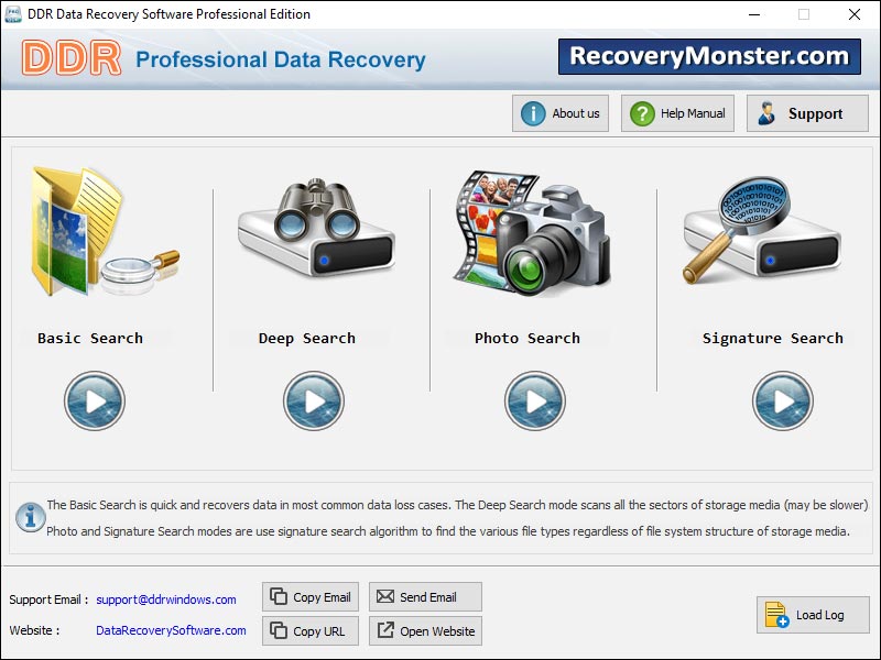 Screenshot of Data Recovery Software Downloads 5.8.4.1