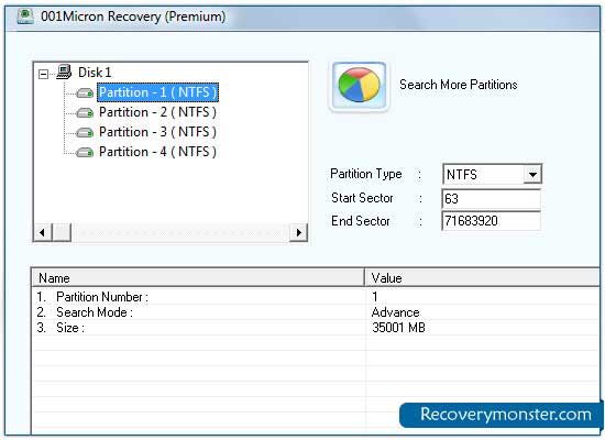 Screenshot of Miglior Data Recovery