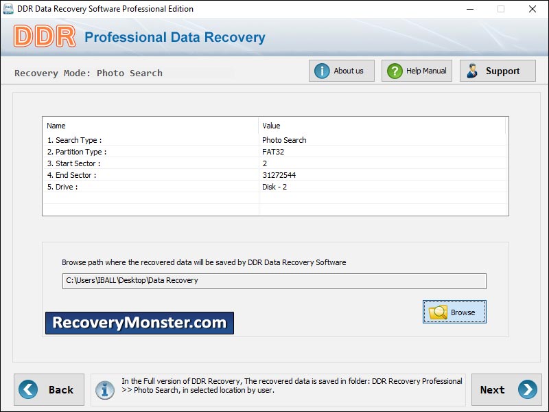 Screenshot of Data Recovery Professional