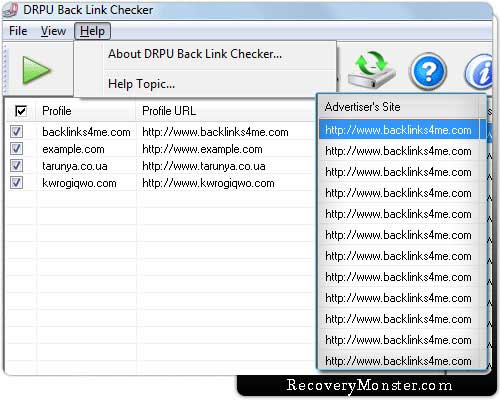 Website Backlink Checker screen shot