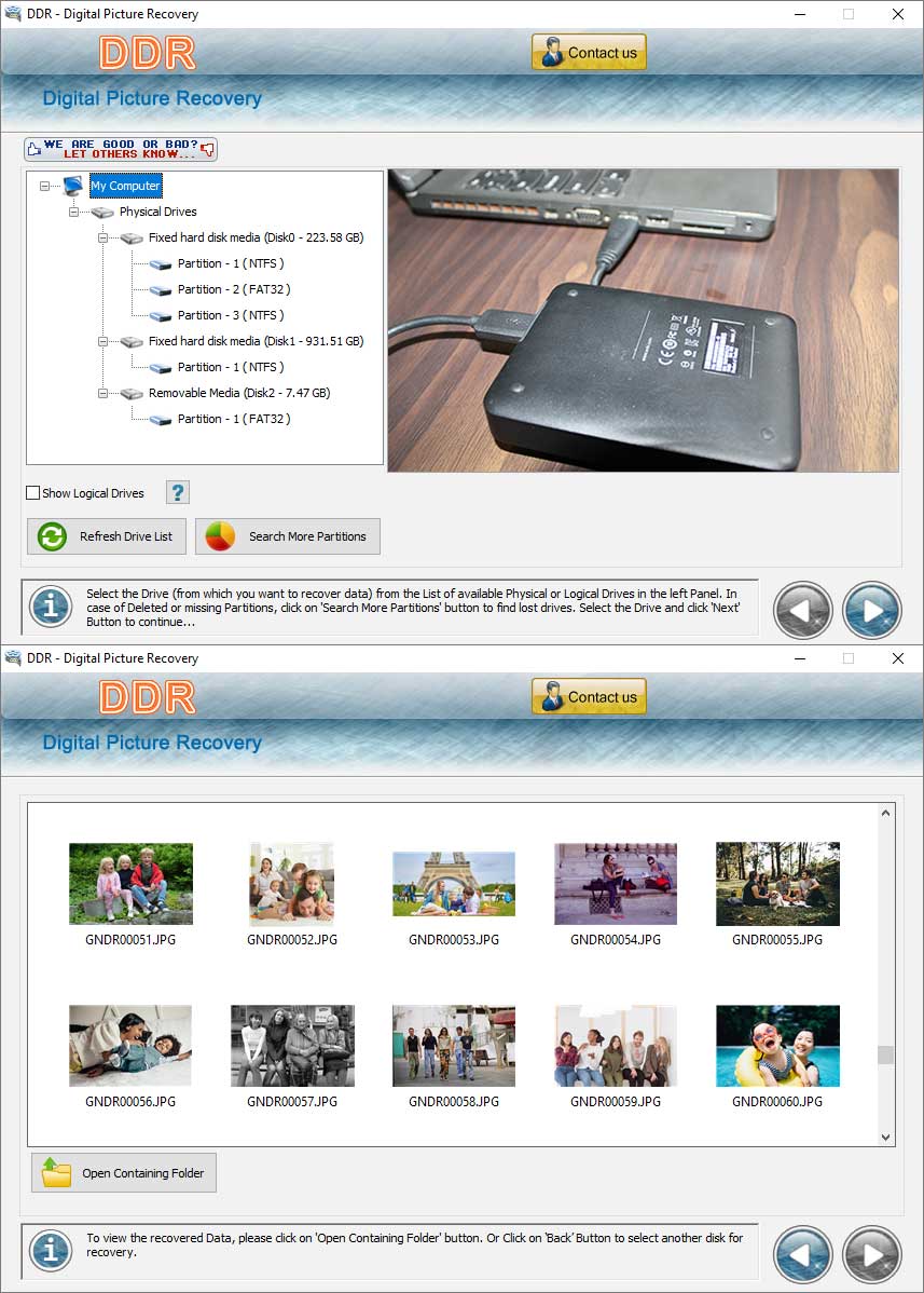 Picture Recovery Software screen shot