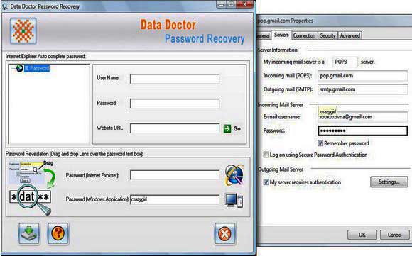 Screenshot of MS Internet Explorer Password Recovery
