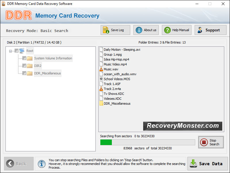 Screenshot of Card Recovery Software Free