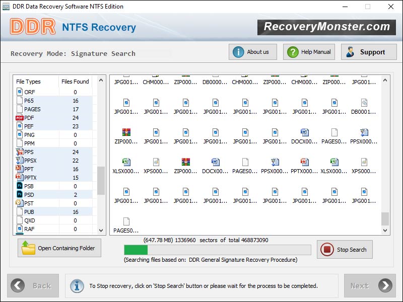 Vista NTFS Partition Data Recovery screen shot