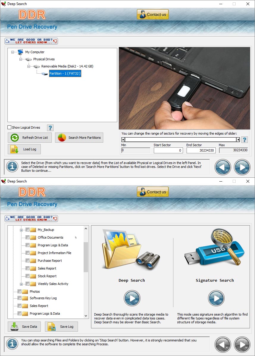Screenshot of Salvage Removable Media Files