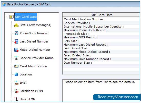 SIM Card SMS Reader Software screen shot