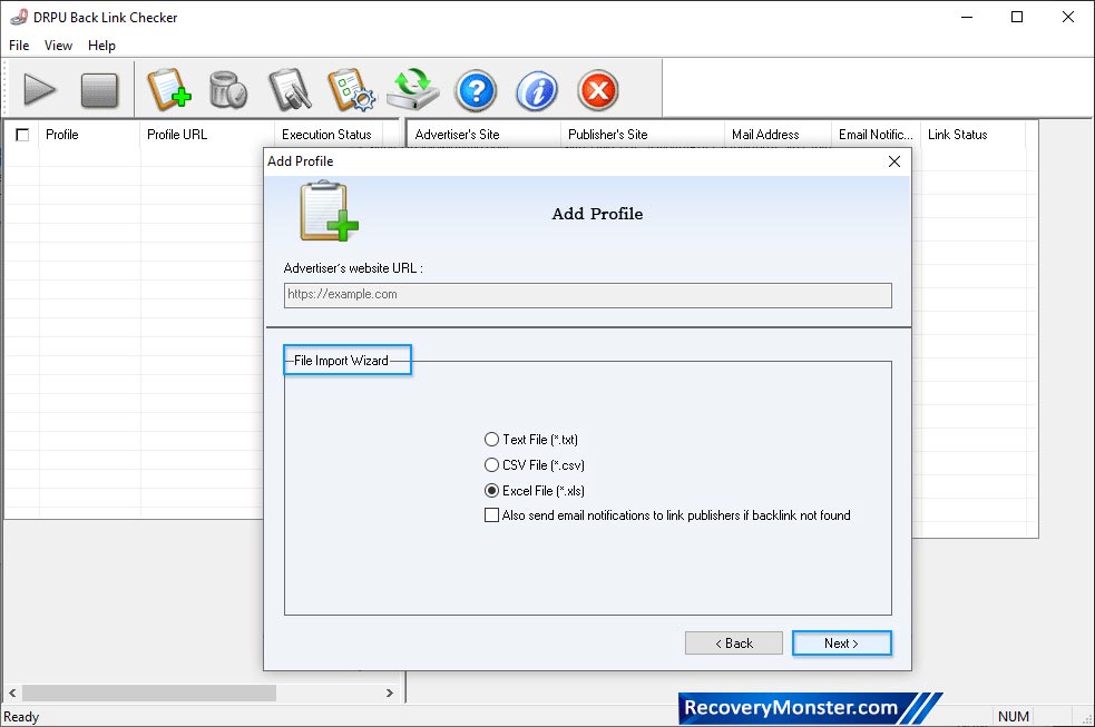 BackLink Checker Utility Screenshots