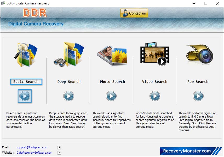 Digital Camera Data Recovery Software