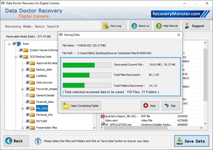 Digital Camera Data Recovery Software
