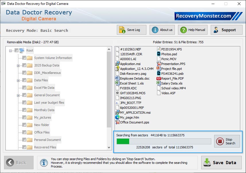 Digital Camera Data Recovery