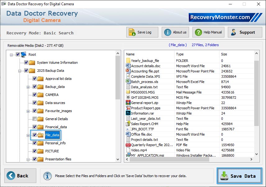 Digital Camera Data Recovery