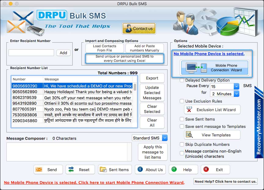 Mac Bulk SMS Software