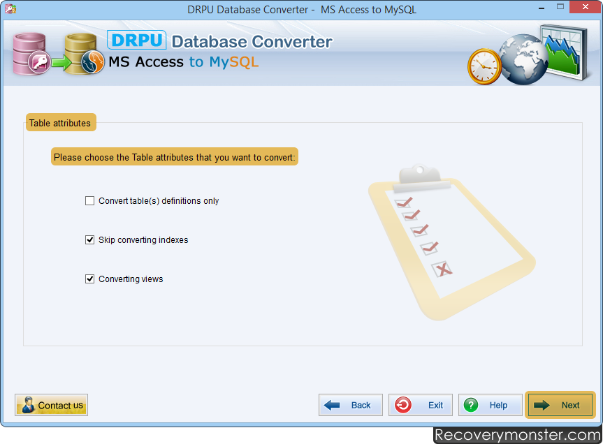 MS Access to MySQL Database Converter software