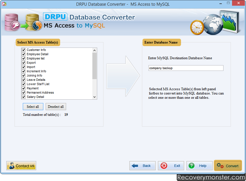 MS Access to MySQL Database Converter