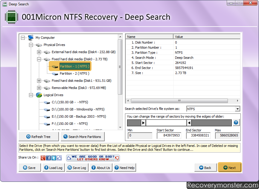 001Micron NTFS Data Recovery Software