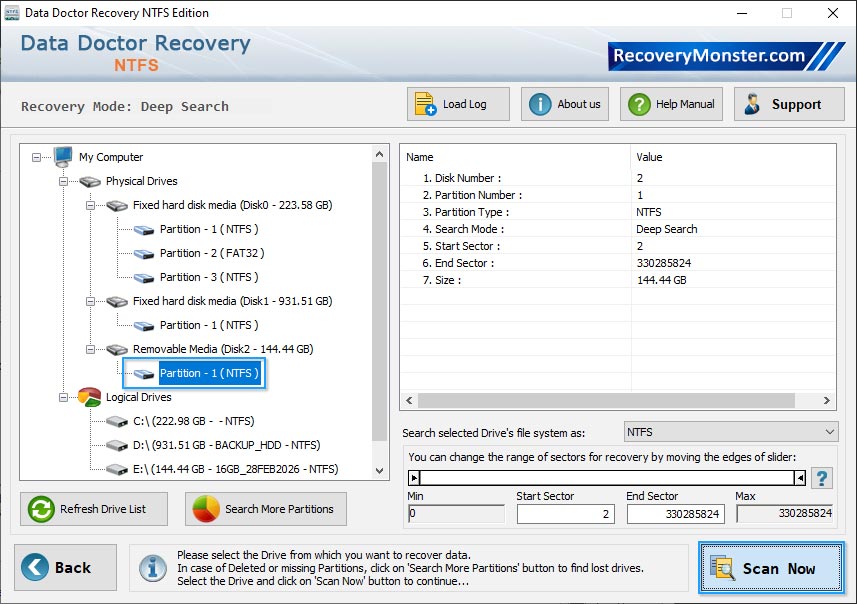 NTFS Data Recovery