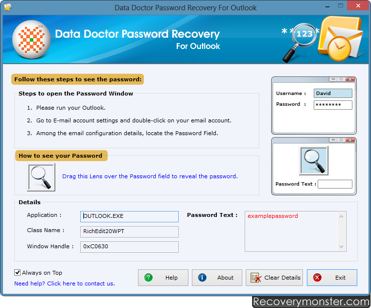 Outlook Express Password Recovery Software