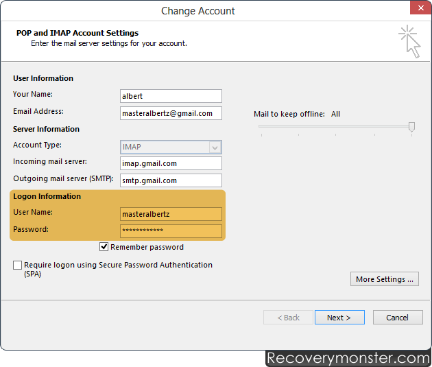 Outlook Express Password Recovery Software