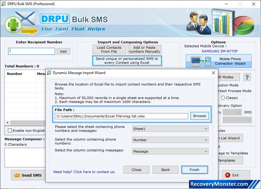Bulk SMS Software (Professional) Software