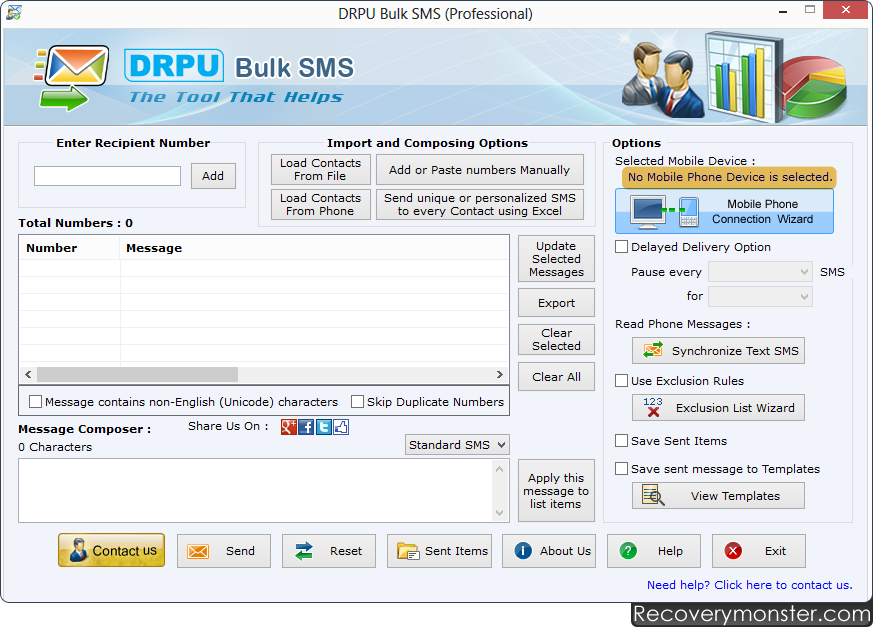 Bulk SMS Software (Professional)