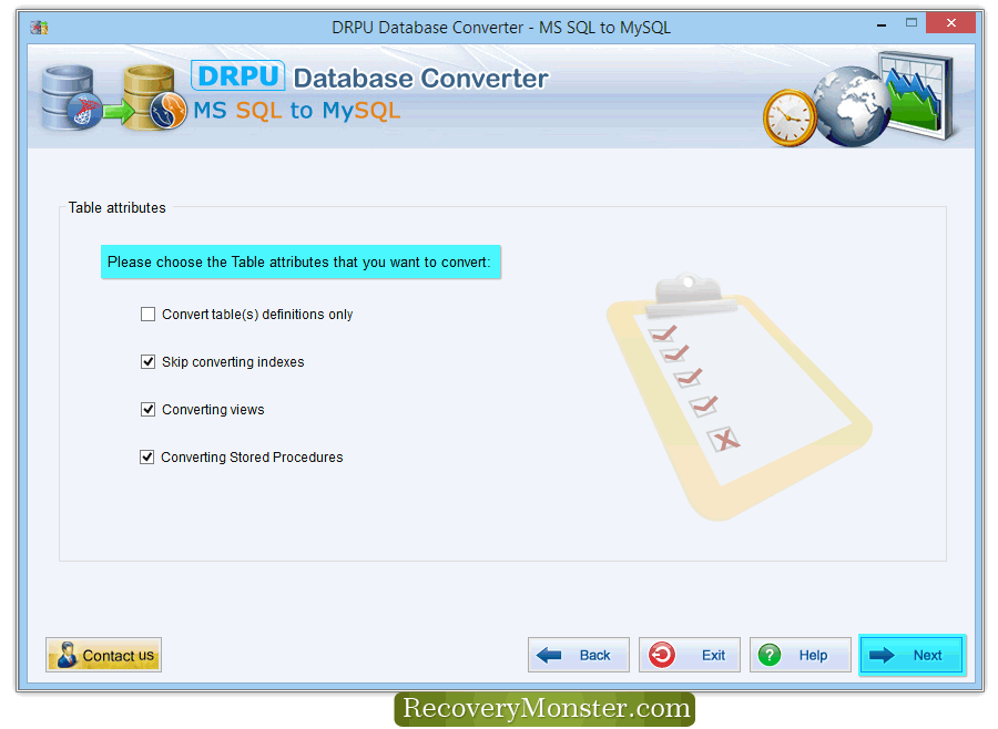 MSSQL to MySQL database converter software