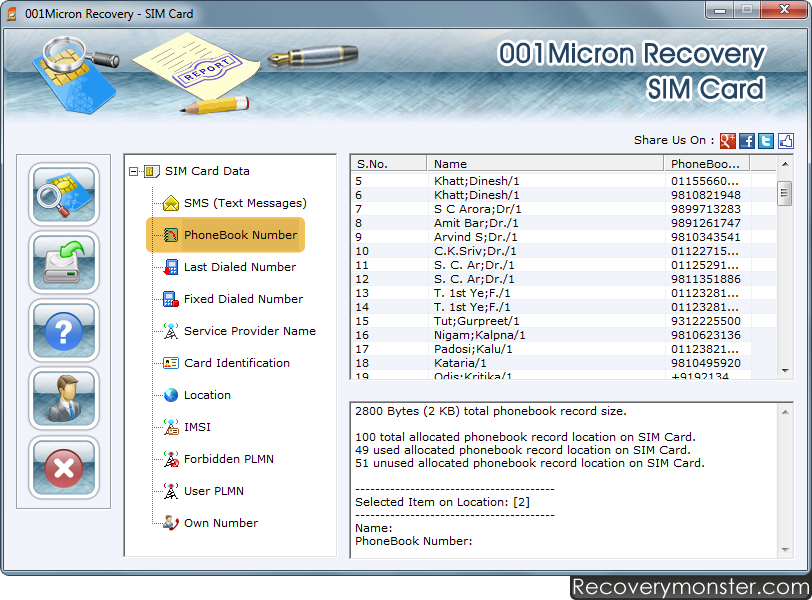 SIM Card Data Recovery Software