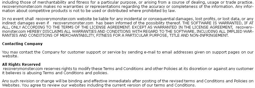 Terms and Conditions